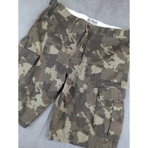 The Stronghold Shorts Mens 34 Green Camo Cargo Utility Camouflage Ripstop Canvas